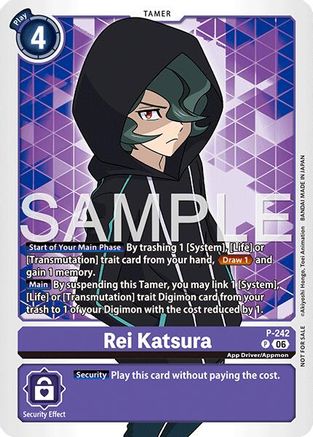 Image of Rei Katsura (Official Store Tournament 2026 Vol. 3 Participant) (P-242) - Digimon Promotion Cards