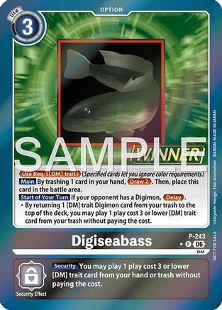 Image of Digiseabass (Official Store Tournament 2026 Vol. 3 Winner) (P-243) - Digimon Promotion Cards Foil