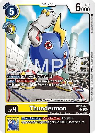 Image of Thundermon (EX12-041) - Digital World Shambala