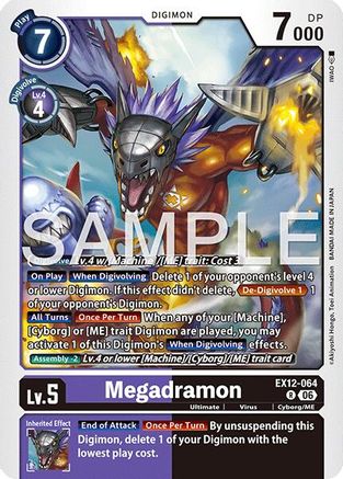 Image of Megadramon (EX12-064) - Digital World Shambala Foil