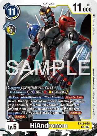Image of HiAndromon (EX12-058) - Digital World Shambala Foil