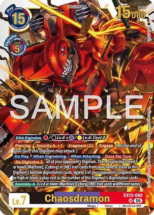 Image of Chaosdramon (EX12-060) - Digital World Shambala Foil