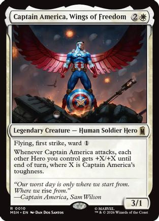 Image of Captain America, Wings of Freedom (MSH-010) - Marvel Super Heroes
