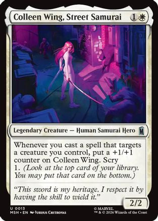 Image of Colleen Wing, Street Samurai (MSH-013) - Marvel Super Heroes Foil