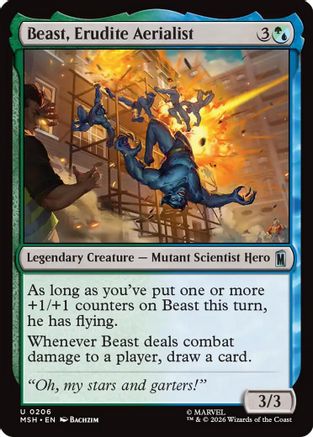 Image of Beast, Erudite Aerialist (MSH-206) - Marvel Super Heroes