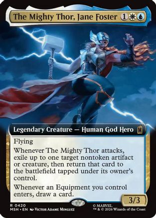 Image of The Mighty Thor, Jane Foster (Extended Art) (MSH-420) - Marvel Super Heroes Foil