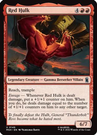 Image of Red Hulk (MSH-149) - Marvel Super Heroes Foil