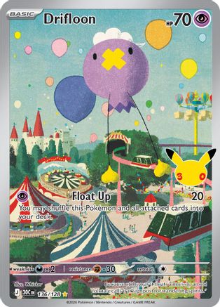 Image of Drifloon 136  - Holofoil ME 30th Celebration - Illustration Rare