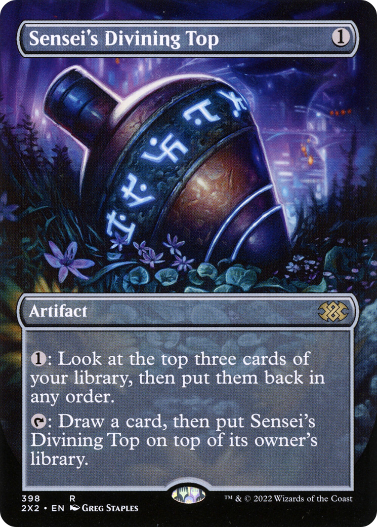 Image of Sensei's Divining Top (Borderless Alternate Art) [Double Masters 2022]