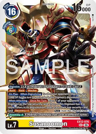 Image of Susanoomon (EX12-076) - Digital World Shambala Foil