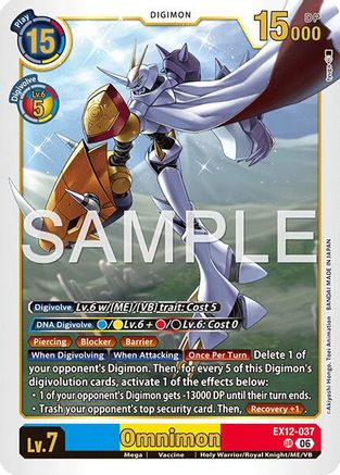 Image of Omnimon (EX12-037) - Digital World Shambala Foil