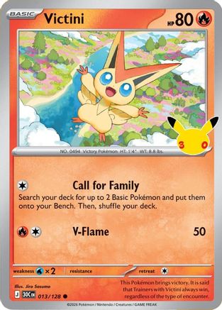 Image of Victini 013  - Holofoil ME 30th Celebration - Common