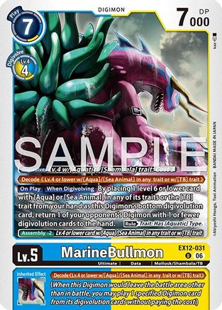 Image of MarineBullmon (EX12-031) - Digital World Shambala