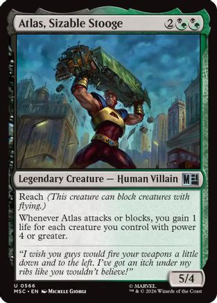 Image of Atlas, Sizable Stooge (MSH-566) - Marvel Super Heroes Foil