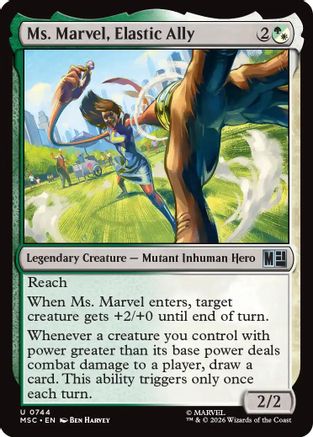 Image of Ms. Marvel, Elastic Ally (MSH-744) - Marvel Super Heroes Foil