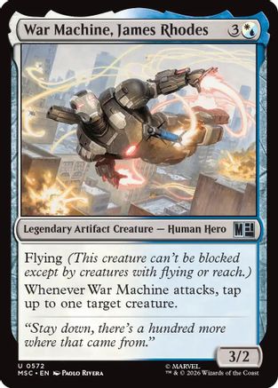 Image of War Machine, James Rhodes (MSH-572) - Marvel Super Heroes Foil
