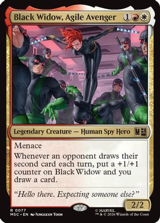 Image of Black Widow, Agile Avenger (MSC-077) - Commander: Marvel Super Heroes