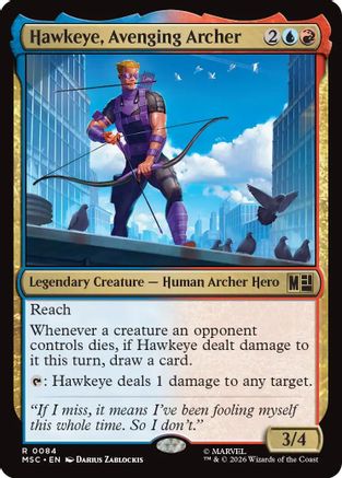 Image of Hawkeye, Avenging Archer (MSC-084) - Commander: Marvel Super Heroes