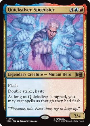 Image of Quicksilver, Speedster (MSC-091) - Commander: Marvel Super Heroes
