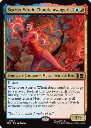Image of Scarlet Witch, Chaotic Avenger (MSC-093) - Commander: Marvel Super Heroes Foil