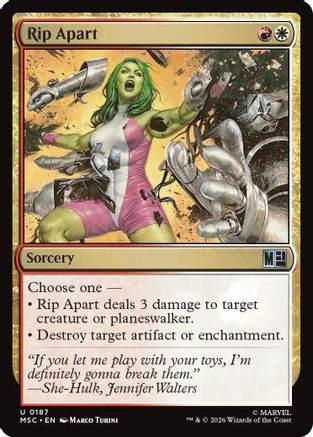 Image of Rip Apart (Surge Foil) (MSC-187) - Commander: Marvel Super Heroes Foil