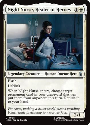 Image of Night Nurse, Healer of Heroes (MSH-026) - Marvel Super Heroes Foil