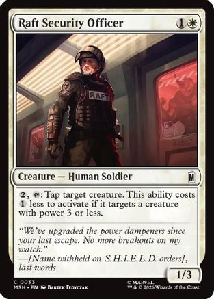 Image of Raft Security Officer (MSH-033) - Marvel Super Heroes