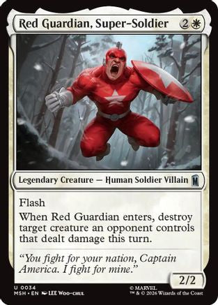 Image of Red Guardian, Super-Soldier (MSH-034) - Marvel Super Heroes Foil