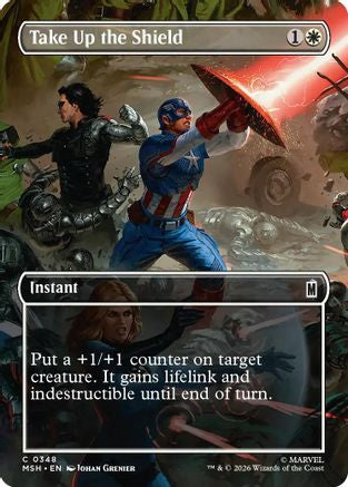 Image of Take Up the Shield (Borderless) (MSH-348) - Marvel Super Heroes Foil