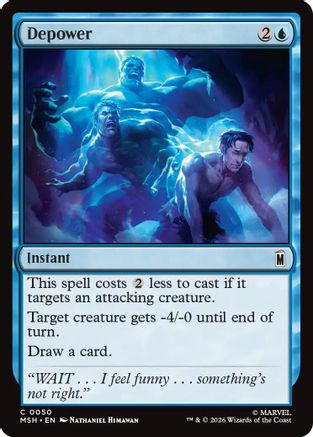 Image of Depower (MSH-050) - Marvel Super Heroes Foil