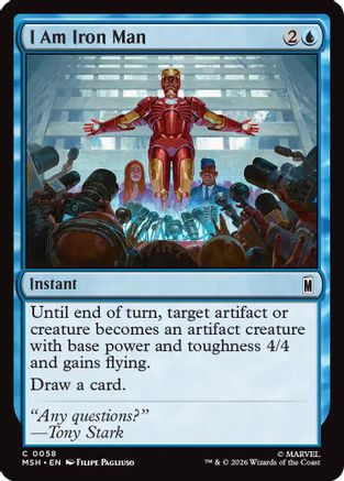 Image of I Am Iron Man (MSH-058) - Marvel Super Heroes Foil