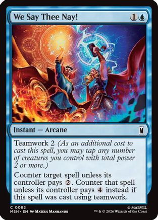 Image of We Say Thee Nay! (MSH-082) - Marvel Super Heroes Foil