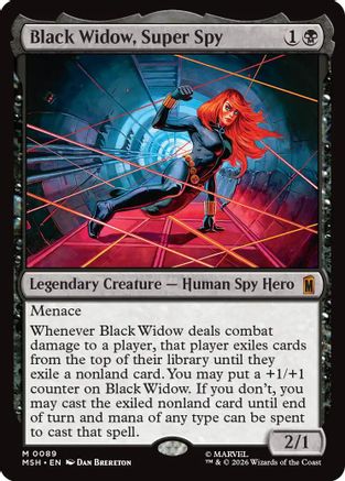 Image of Black Widow, Super Spy (MSH-089) - Marvel Super Heroes Foil