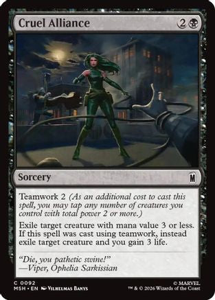 Image of Cruel Alliance (MSH-092) - Marvel Super Heroes Foil