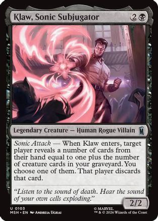 Image of Klaw, Sonic Subjugator (MSH-103) - Marvel Super Heroes Foil