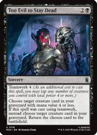 Image of Too Evil to Stay Dead (MSH-118) - Marvel Super Heroes Foil
