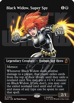Image of Black Widow, Super Spy (Borderless) (0364) (MSH-364) - Marvel Super Heroes Foil