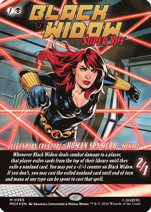 Image of Black Widow, Super Spy (Borderless) (0393) (MSH-393) - Marvel Super Heroes