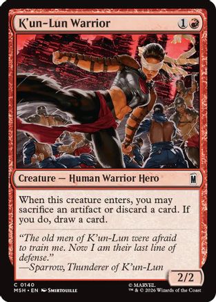 Image of K'un-Lun Warrior (MSH-140) - Marvel Super Heroes Foil