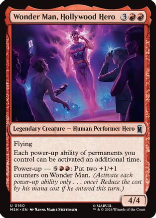 Image of Wonder Man, Hollywood Hero (MSH-160) - Marvel Super Heroes Foil