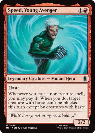 Image of Speed, Young Avenger (Surge Foil) (MSH-448) - Marvel Super Heroes Foil