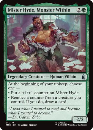 Image of Mister Hyde, Monster Within (MSH-176) - Marvel Super Heroes Foil