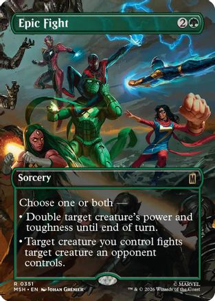 Image of Epic Fight (Borderless) (MSH-351) - Marvel Super Heroes Foil