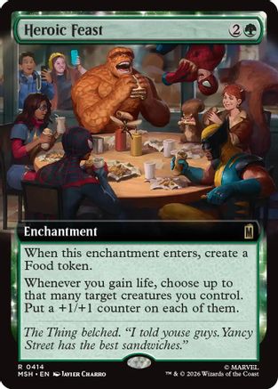 Image of Heroic Feast (Extended Art) (MSH-414) - Marvel Super Heroes Foil
