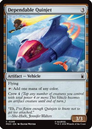Image of Dependable Quinjet (MSH-246) - Marvel Super Heroes Foil