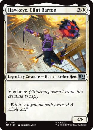 Image of Hawkeye, Clint Barton (0518) (MSC-518) - Commander: Marvel Super Heroes Foil