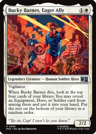 Image of Bucky Barnes, Eager Ally (MSC-586) - Commander: Marvel Super Heroes