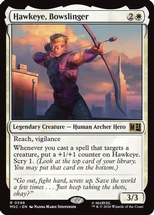 Image of Hawkeye, Bowslinger (MSC-596) - Commander: Marvel Super Heroes Foil