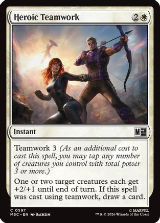 Image of Heroic Teamwork (MSC-597) - Commander: Marvel Super Heroes Foil