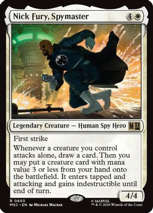 Image of Nick Fury, Spymaster (MSC-603) - Commander: Marvel Super Heroes Foil